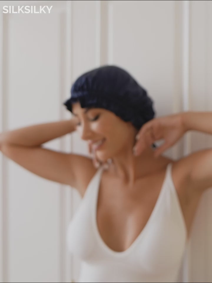 SilkSilky-AU Pure Silk Sleep Cap-video-001