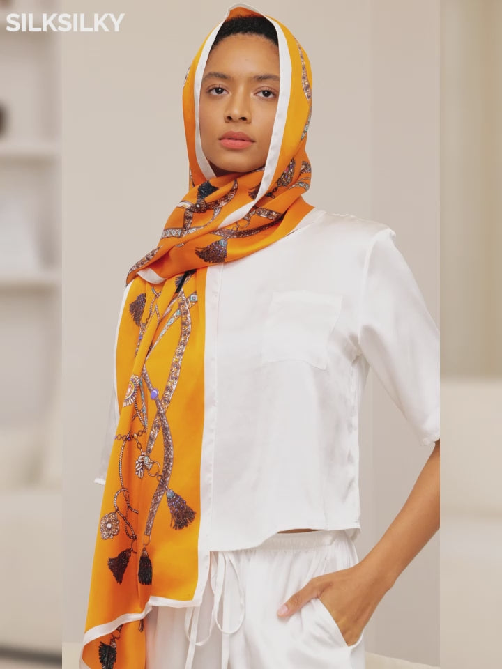 SilkSilky-AU Pure Silk Scarf video 001