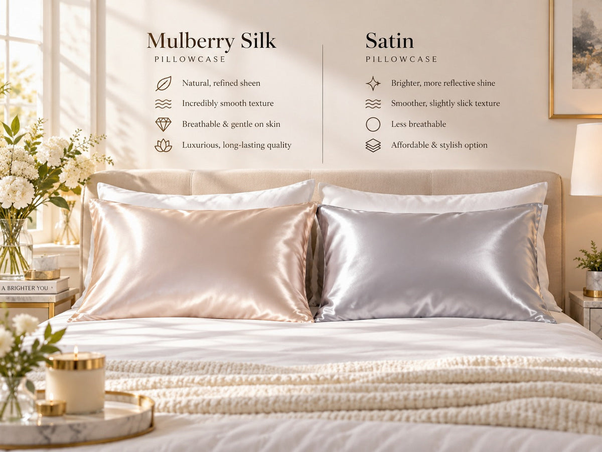 Silk vs satin pillowcase for hair care