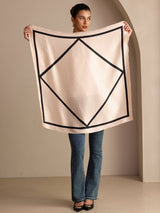 [Beige Square] SilkSilky-AU Scarf 004