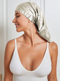 SilkSilky-AU Pure Silk Sleep Cap Beige 004