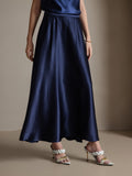 SilkSilky AU 19Momme Silk Skirt DarkBlue 003