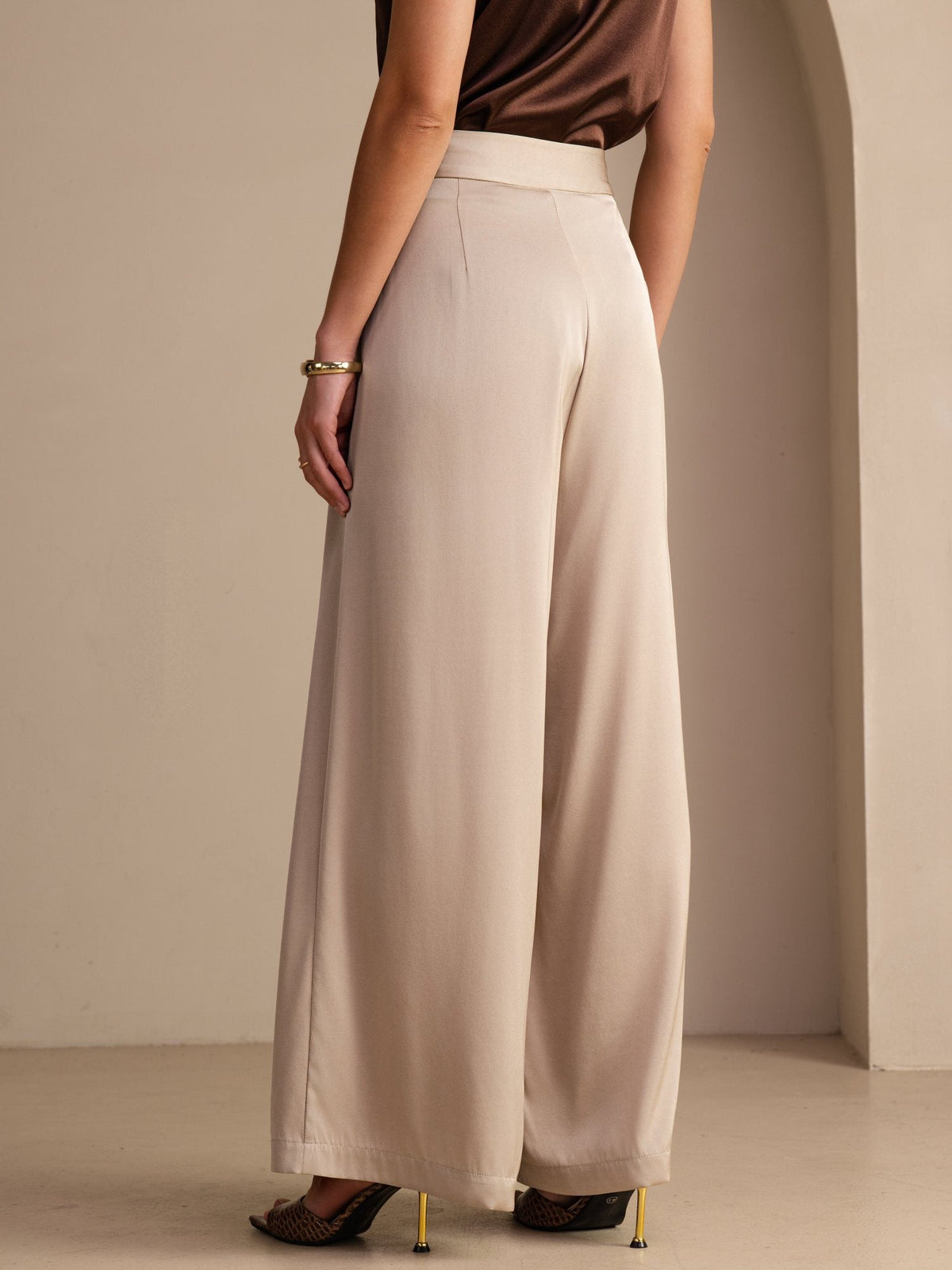 [Tan] SilkSilky-AU Women's Pants 002