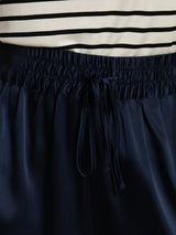 [Dark Blue] SilkSilky-AU 19Momme Stretch Silk Charmeuse Women's Shorts 005