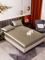 [Khaki] SilkSilky-AU 19Momme Bedding Set 001