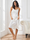 SilkSilky AU Pure Silk Sleeveless Cowl Neck Dress White 006