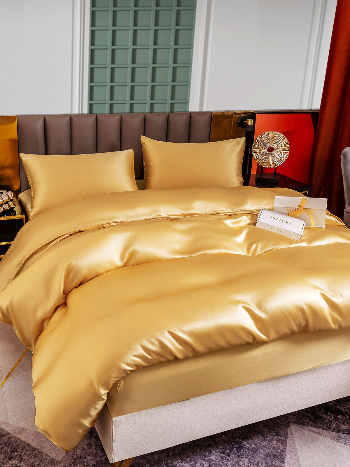 [Champagne] SilkSilky-AU 25Momme Bedding Set 003