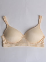 [Beige] SilkSilky-AU Silk Jersey Bra 007