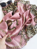 SilkSilky AU Pure Silk Scarf Leopard 003