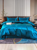 SilkSilky AU 22Momme Pure Silk Bedding Set Teal 001