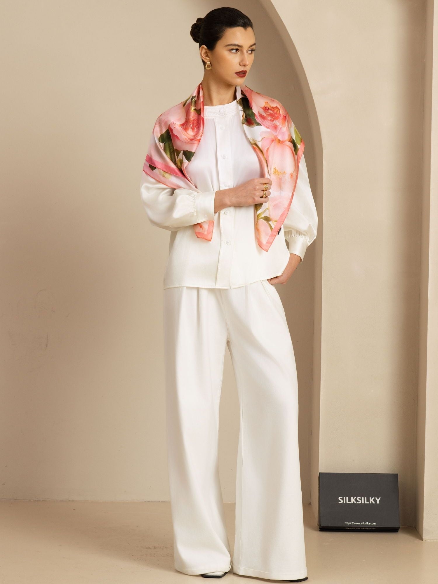 [P108] SilkSilky-AU Pure Silk Scarf 006