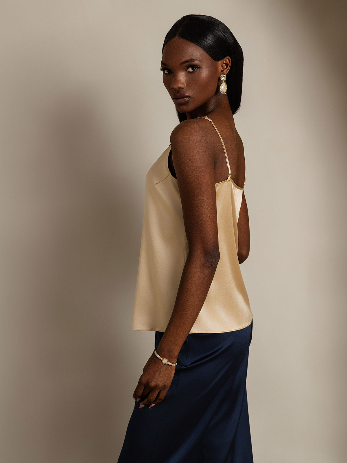 [Champagne] SilkSilky-AU 19Momme Silk Camisoles 004
