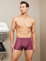 [Wine] SilkSilky-AU 100% Silk Jersey Men's Underwear 001