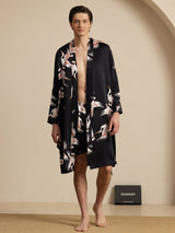 [Black] SilkSilky-AU 19Momme Long Sleeve Mens Pajamas 002