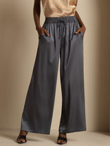 [DarkGray] SilkSilky-AU 19Momme Silk Womens Pants 001