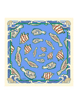 [Blue Fish] SilkSilky-AU Scarf 001