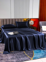 [Dark Blue] SilkSilky-AU 22Momme Pure Silk Bedding Set 005,