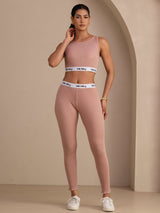 [Pink] SilkSilky-AU Sleeveless Crew Neck Women's Outfit Sets 003
