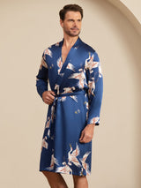 [Dark Blue] SilkSilky-AU 19Momme Mens Robe 001
