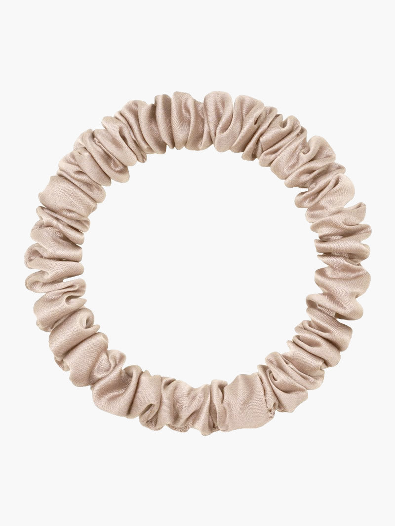 SilkSilky-AU 19Momme Pure Silk Scrunchie Beige 004