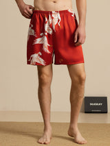 [Wine] SilkSilky-AU 19Momme Mens Sleep Bottoms 003