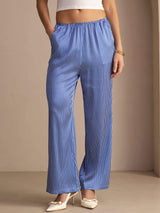 [Blue Pinstripe] SilkSilky-AU Womens Pants 001