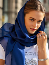 [Dark Blue] SilkSilky-AU Scarf 003