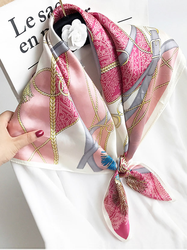 SilkSilky AU Pure Silk Scarf Pink 001