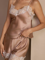 [Tuscany] SilkSilky-AU Sleeveless V Neck Camisole Set 006