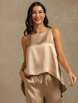 [Champagne] SilkSilky-AU Sleeveless Women's Pyjamas 002