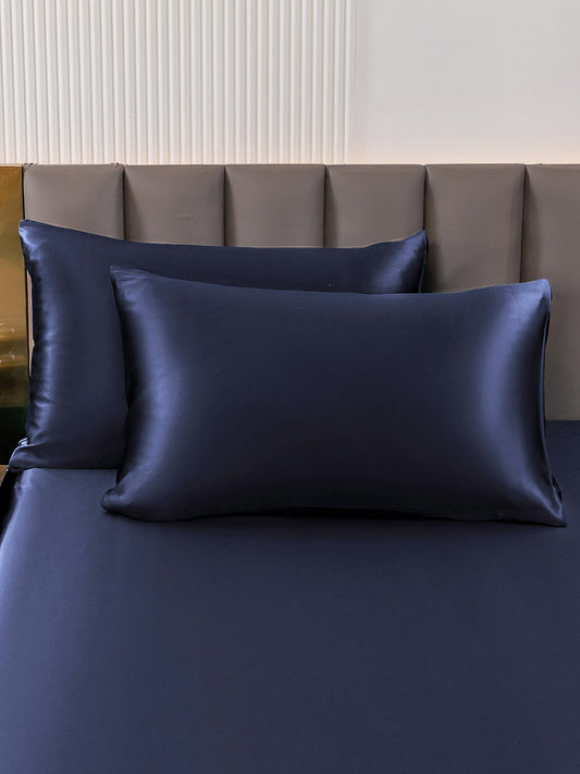 SilkSilky-AU 30Momme Pure Silk Pillowcase DarkBlue 001