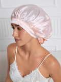 SilkSilky-AU Pure Silk Sleep Cap Pink 002