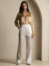 [White] SilkSilky-AU Women's Pants 001