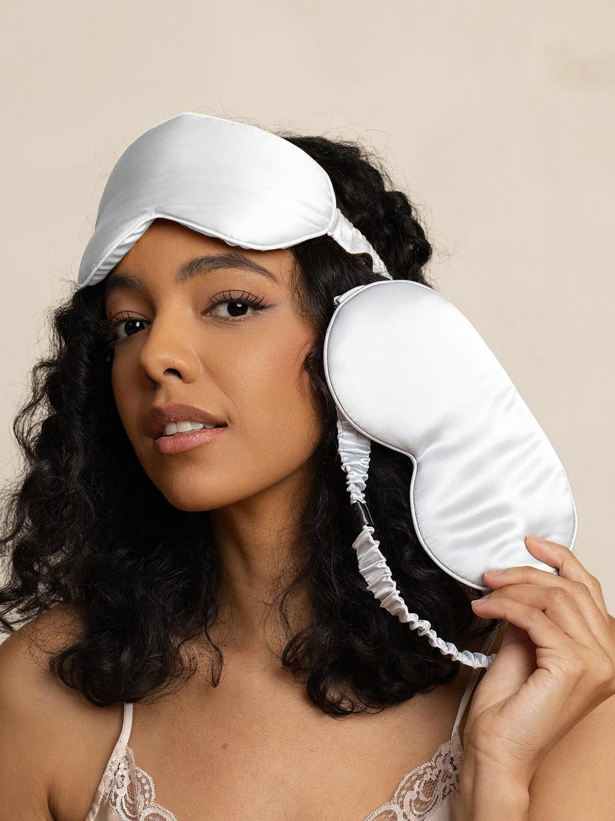 [Light Gray] SilkSilky-AU Pure Silk Eye Mask 003