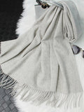 SilkSilky AU Wool Scarf Gray 010