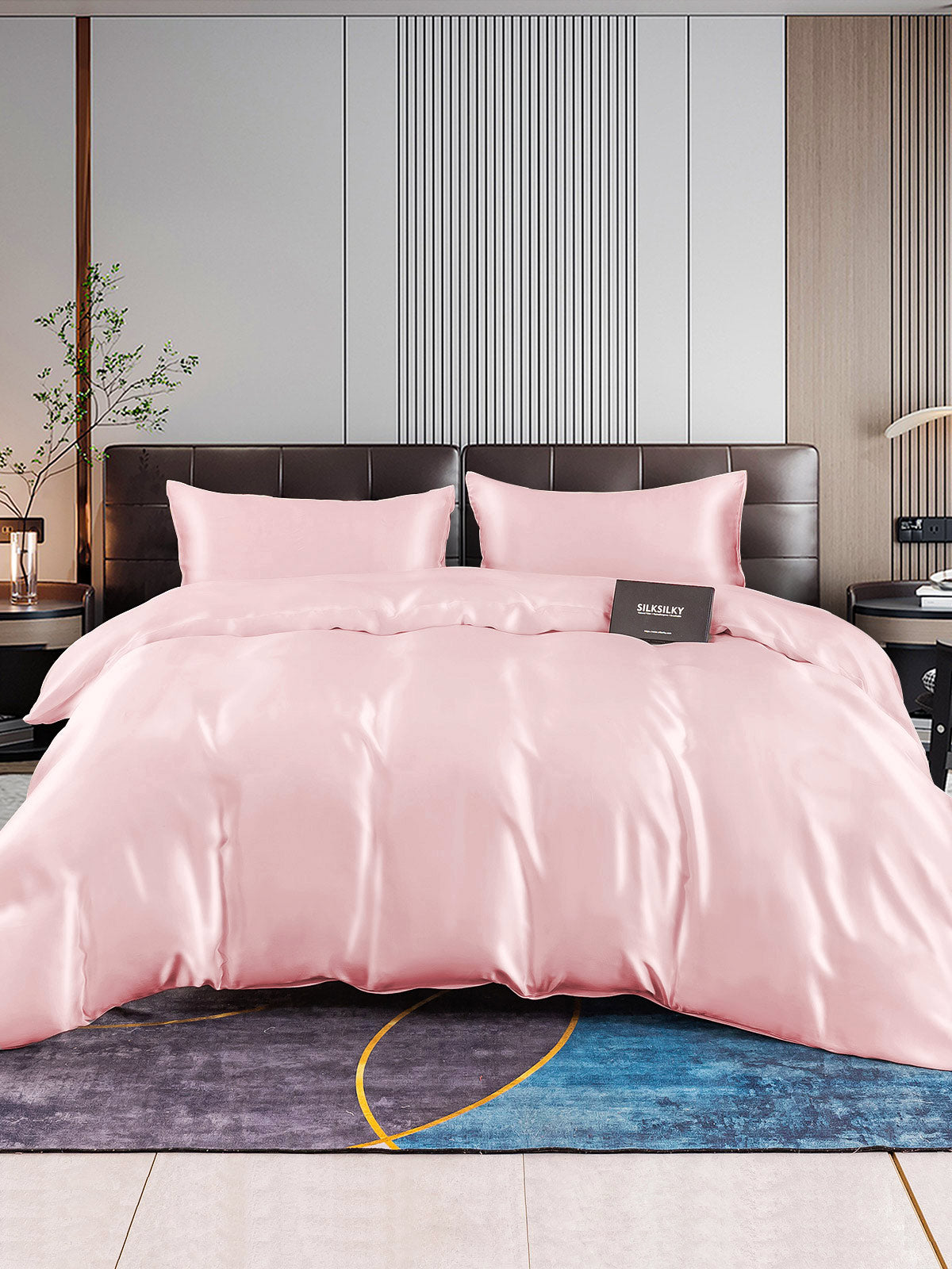 SilkSilky AU 22Momme Pure Silk Bedding Set Pink 001