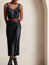 [Black] SilkSilky-AU Sleeveless Dress 007
