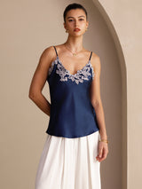 [Dark Blue] SilkSilky-AU Sleeveless V Neck Camisole 004