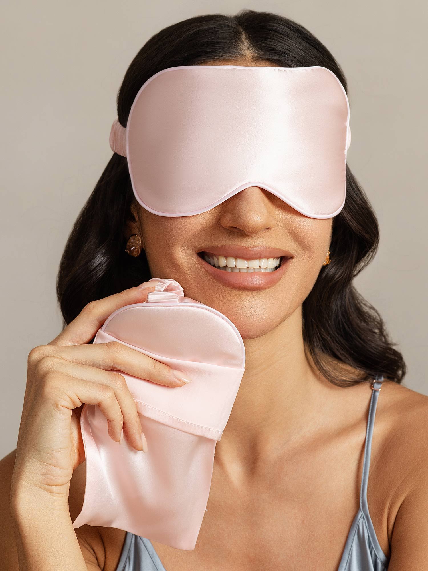 [Pink] SilkSilky-AU Pure Silk Eye Mask 004