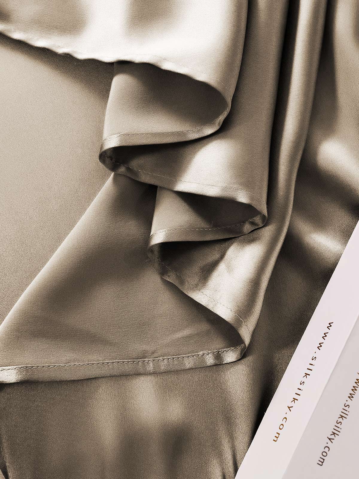 [Khaki] SilkSilky-AU 19Momme Pure Silk Bedding Set 006