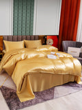 SilkSilky AU 25Momme Pure Silk Bedding Set Champagne 001