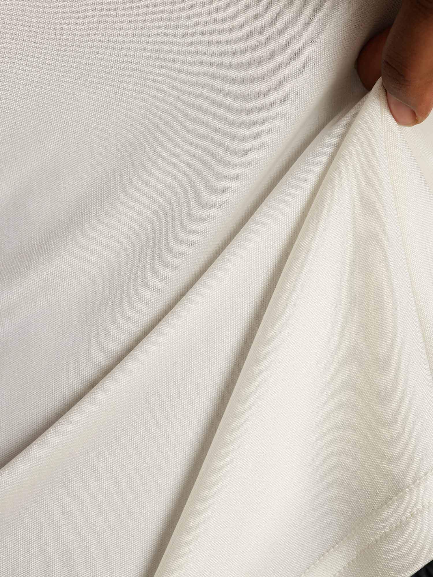 [White] SilkSilky-AU Pure Silk Womens T-Shirt 005,
