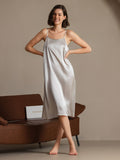 SilkSilky-AU 19Momme Silk Sleeveless Dress LightGray 003