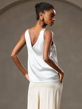 [Light Blue] SilkSilky-AU Sleeveless V Neck Camisole 002