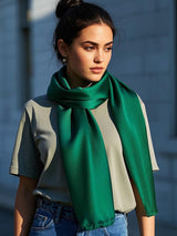 [Dark Green] SilkSilky-AU Scarf 001