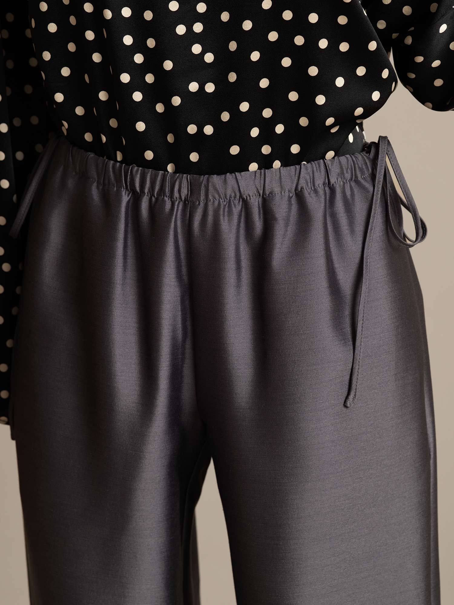 [Gray] SilkSilky-AU 32Momme Wool Womens Pants 004,