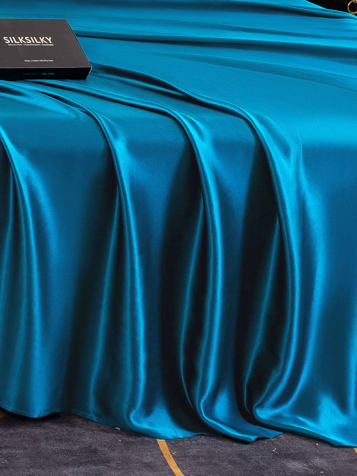 [Teal] SilkSilky-AU 25Momme Pure Silk Sheet 003
