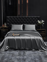 [Dark Gray] SilkSilky-AU 19Momme Bedding Set 001