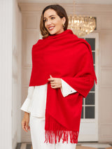 [Red] SilkSilky-AU Wool Scarf 003