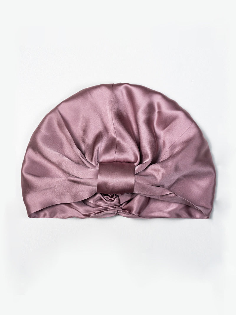 SilkSilky-AU Pure Silk Sleep Cap PaleMauve 005